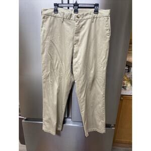 Khaki Pants Mens 36x30 Tan Chino Cotton Casual Church Stretch Outdoors